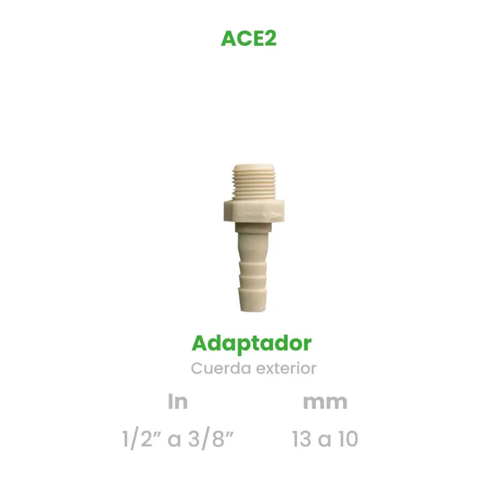 ADAPTADOR CUERDA EXTERIOR DE 1/2 A 3/8"