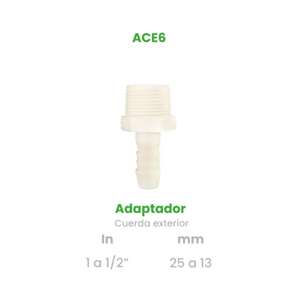 ADAPTADOR CUERDA EXTERIOR DE 1 A 1/2"