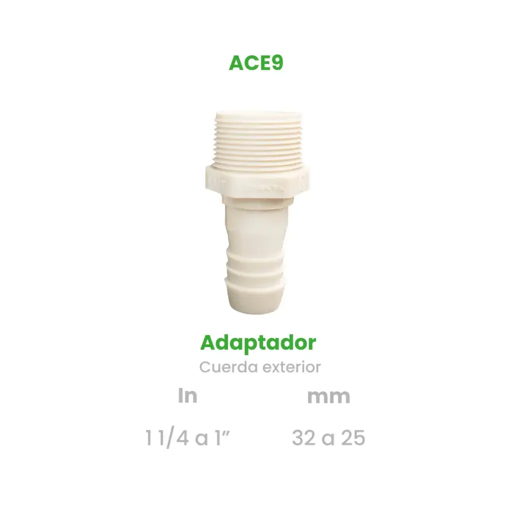 ADAPTADOR CUERDA EXTERIOR DE 1 1/4 A 1"