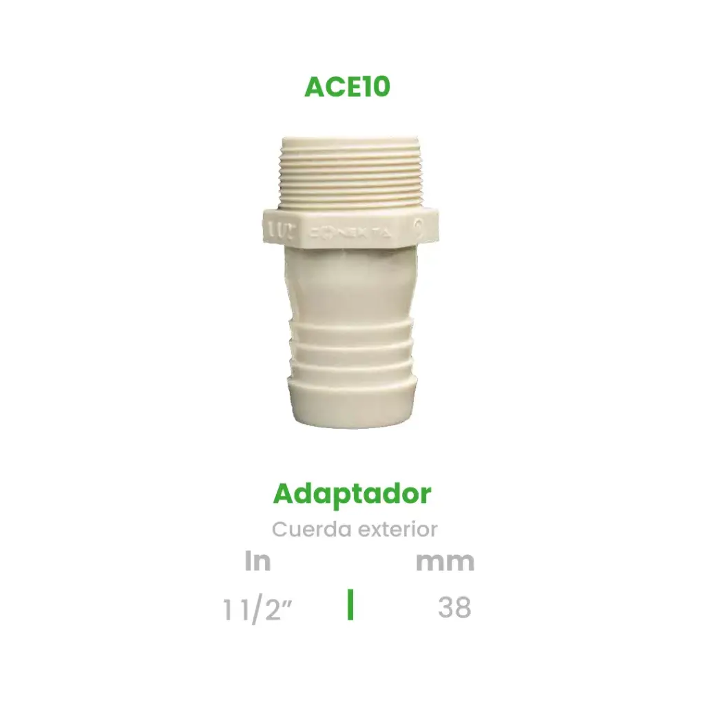 ADAPTADOR CUERDA EXTERIOR DE 1 1/2"
