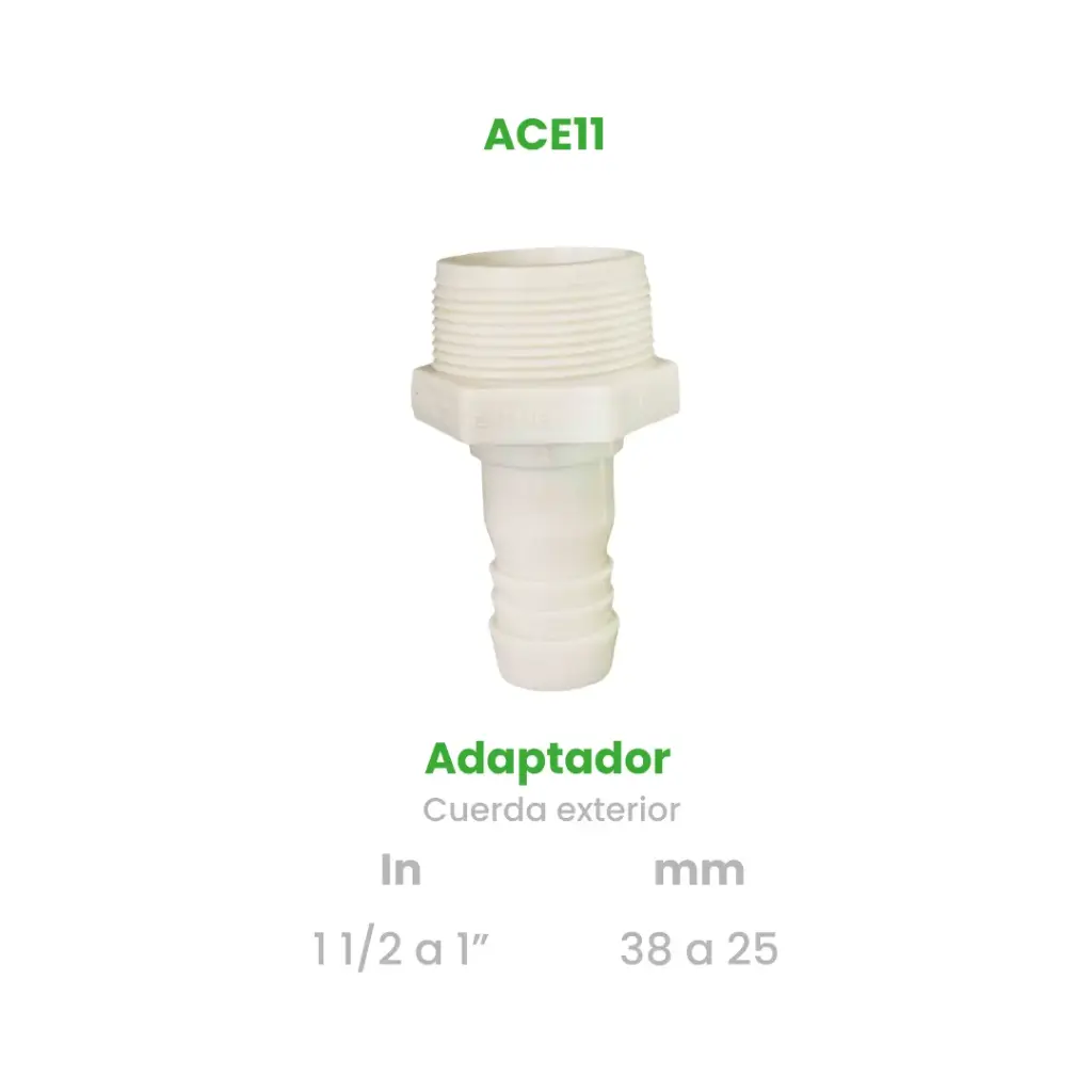 ADAPTADOR CUERDA EXTERIOR DE 1 1/2 A 1"