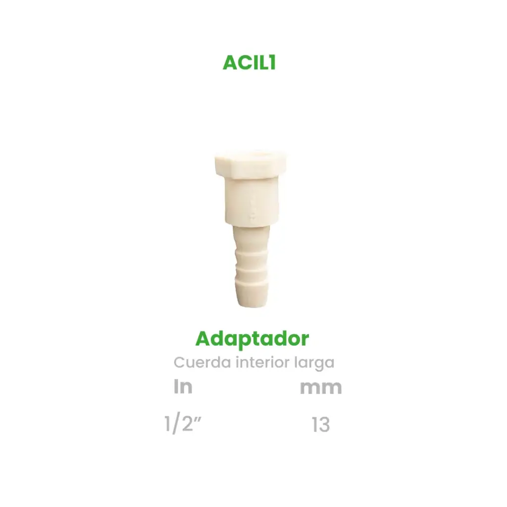ADAPTADOR CUERDA INTERIOR LARGA DE 1/2"