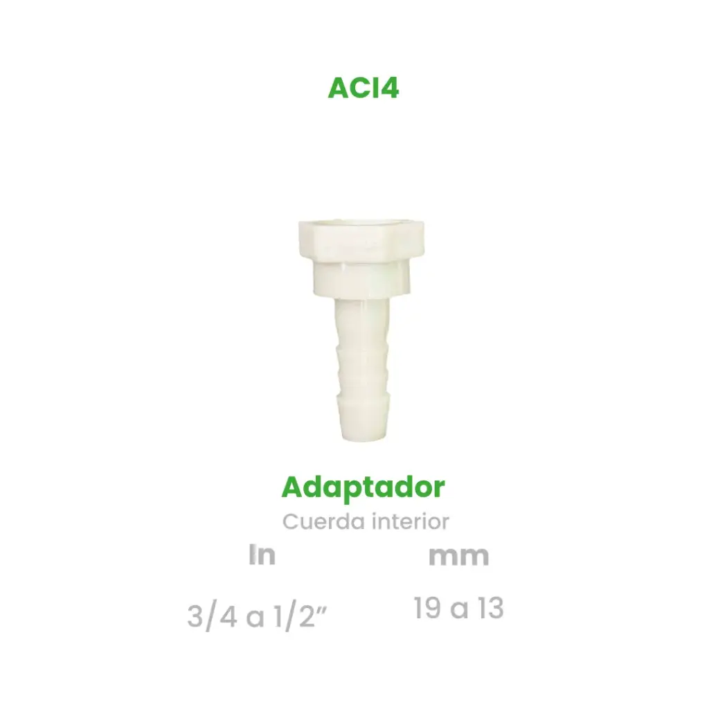 ADAPTADOR CUERDA INTERIOR DE 3/4 A 1/2"