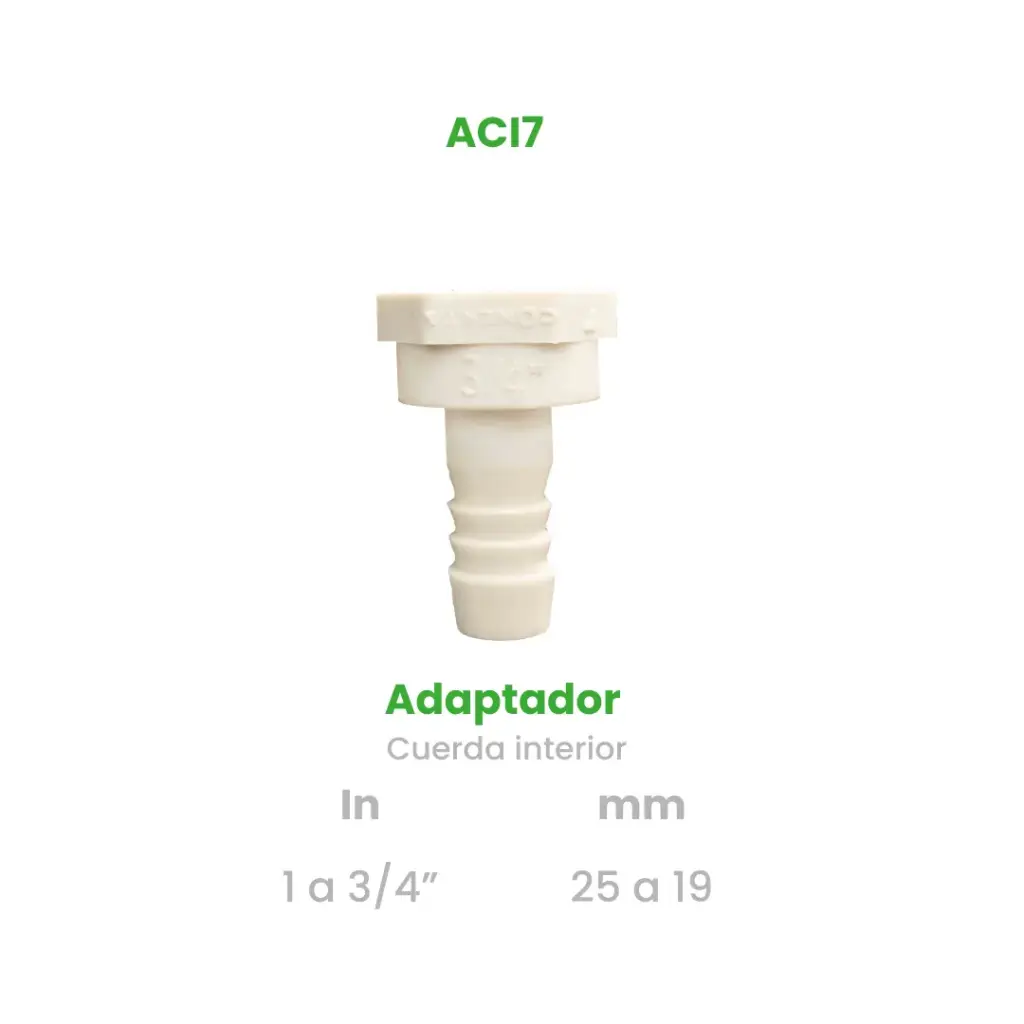 ADAPTADOR CUERDA INTERIOR DE 1 A 3/4"