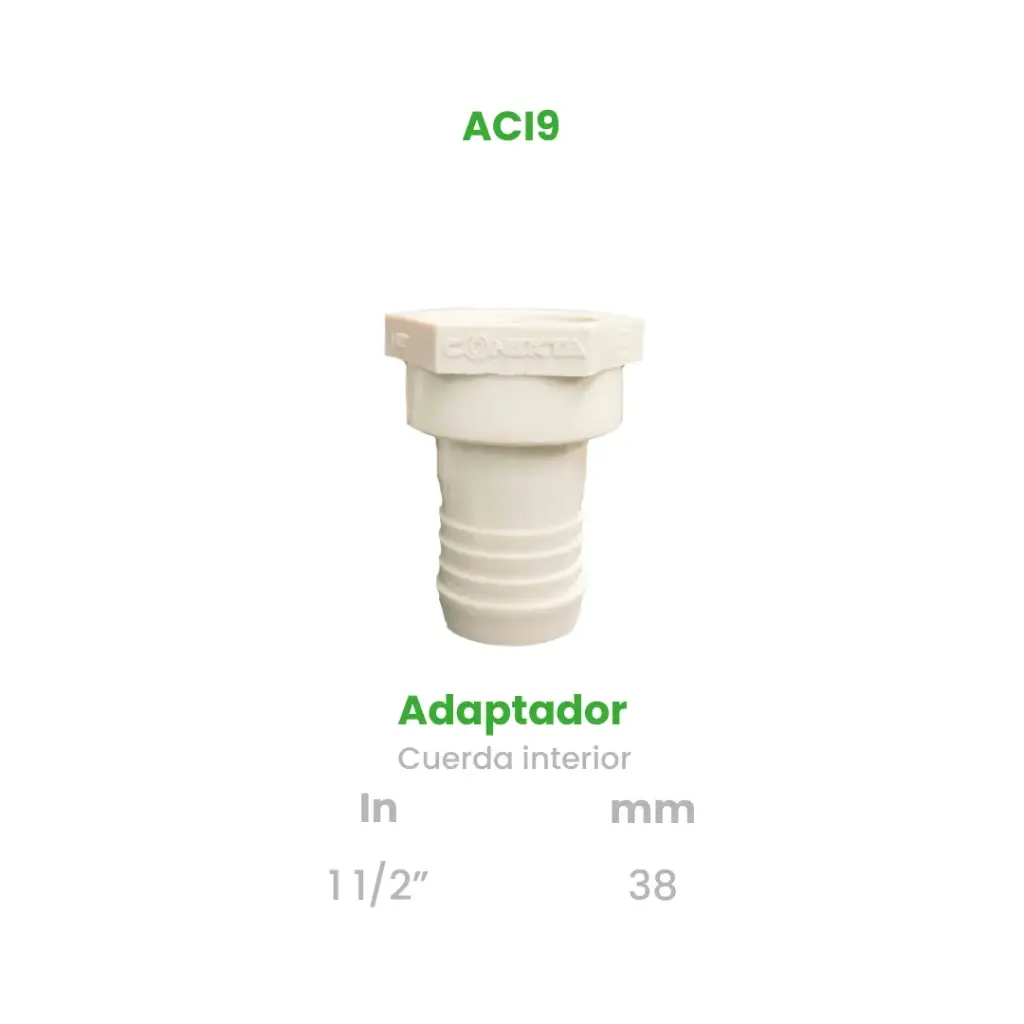 ADAPTADOR CUERDA INTERIOR DE 1 1/2"