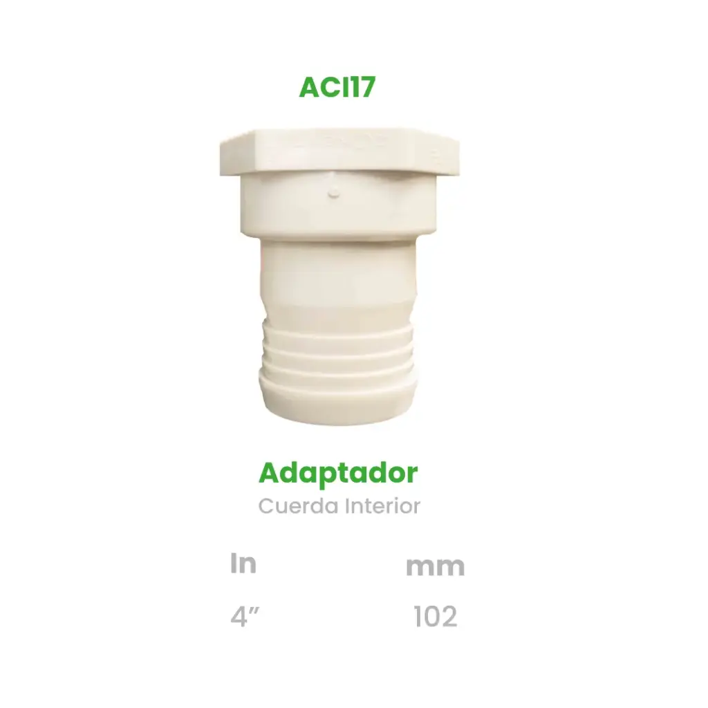 ADAPTADOR CUERDA INTERIOR DE 4"