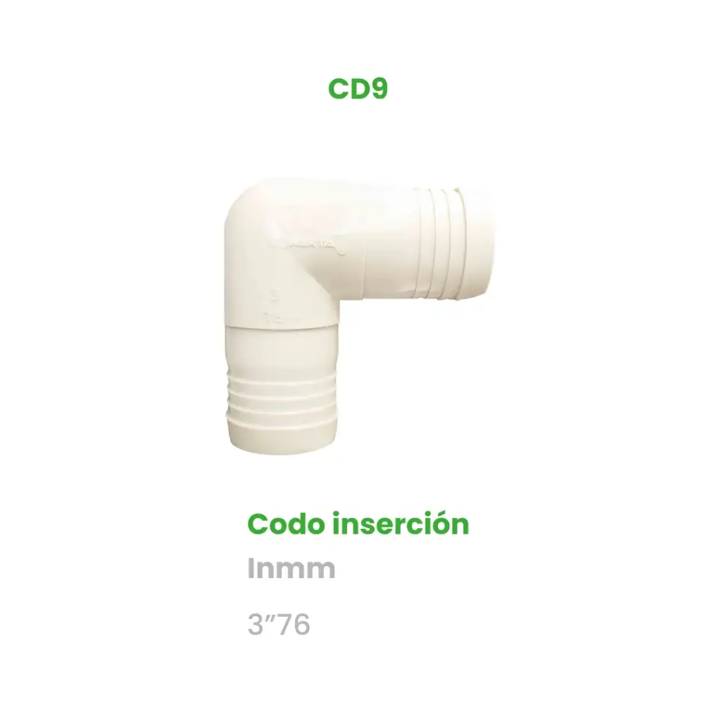 CODO DE INSERCIÓN DE 3"