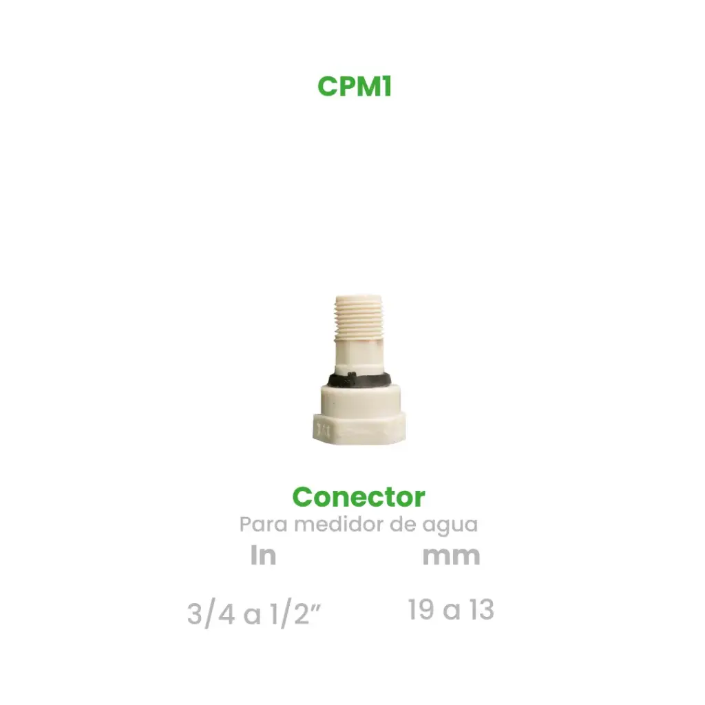 CONECTOR PARA MEDIDOR DE 3/4 A 1/2"