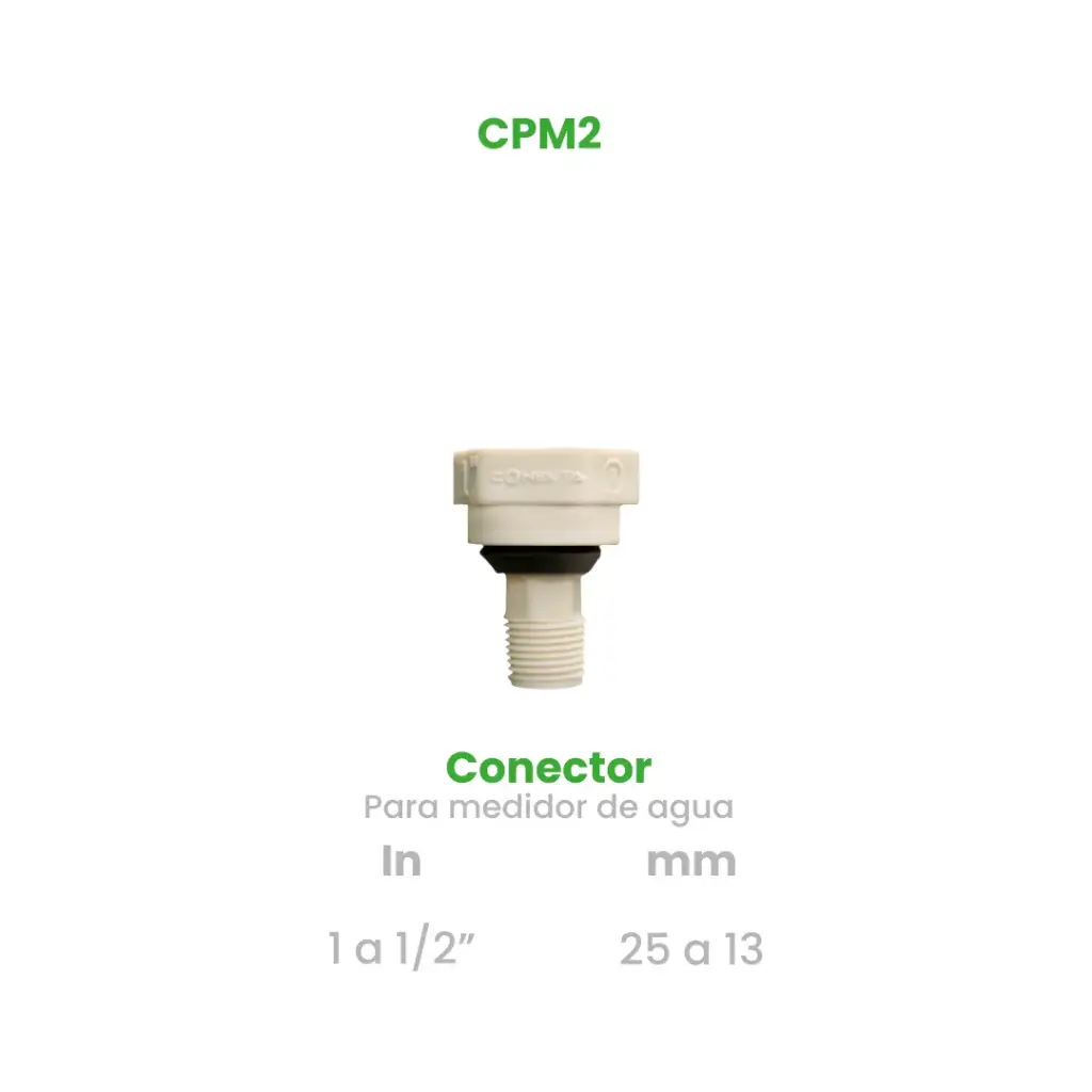 CONECTOR PARA MEDIDOR DE 1 A 1/2"