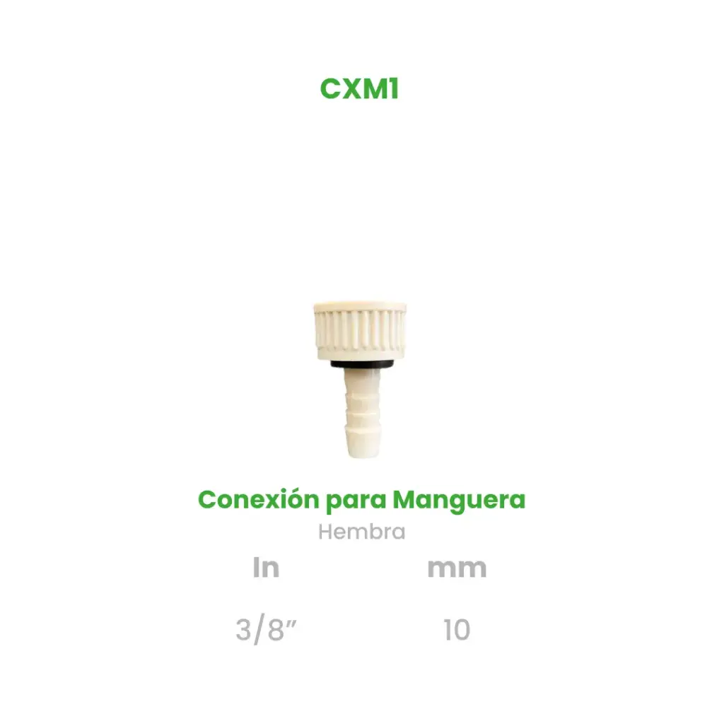 CONEXIÓN PARA MAGUERA HEMBRA DE 3/8"