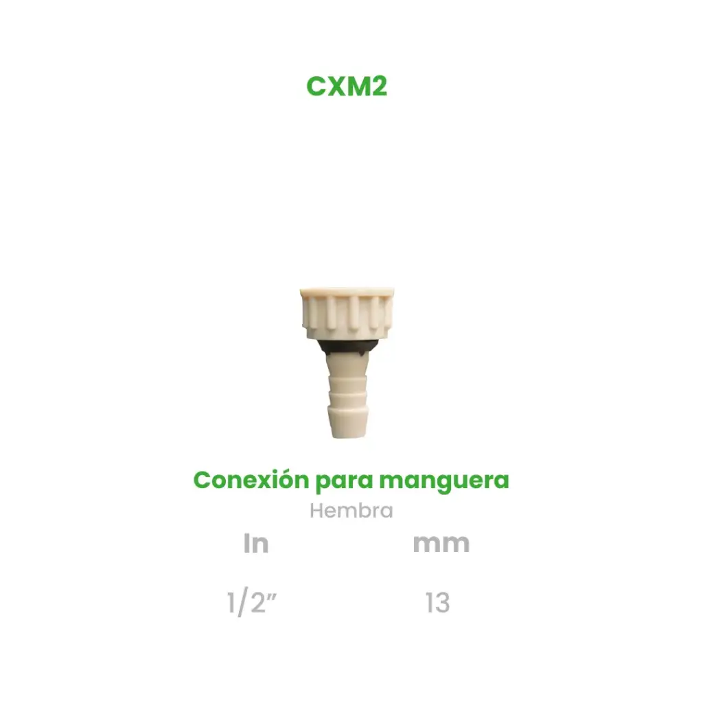 CONEXIÓN PARA MAGUERA HEMBRA DE 1/2"
