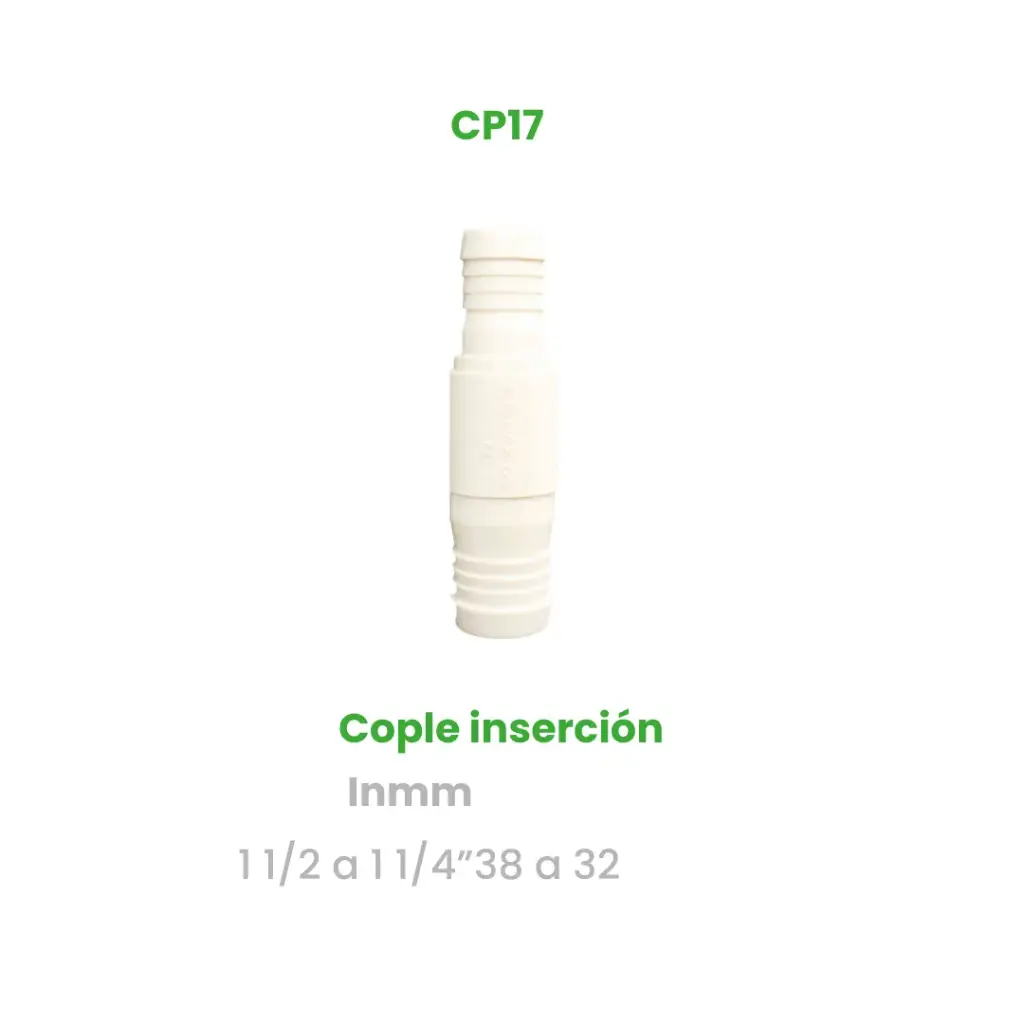 COPLE DE INSERCION DE 1 1/2 A 1 1/4"