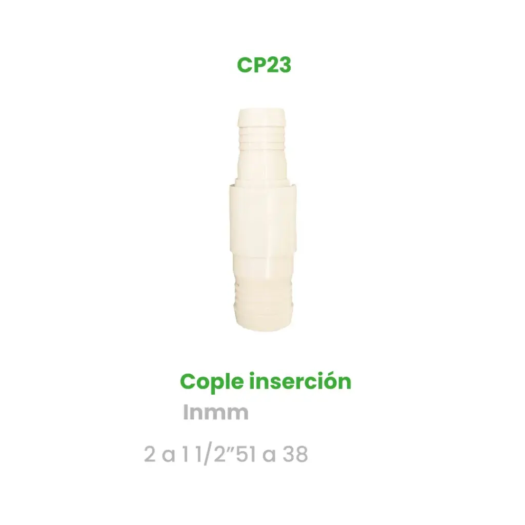 COPLE DE INSERCION DE 2 A 1 1/2"
