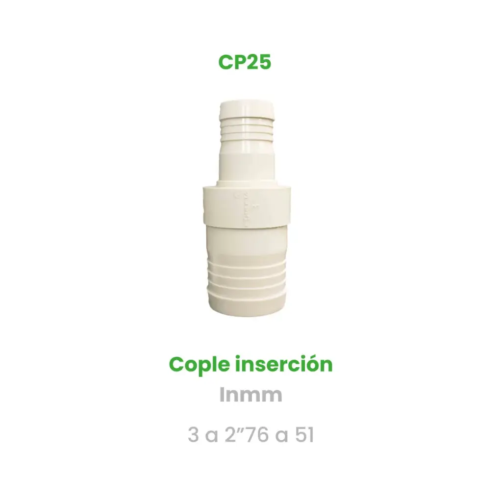 COPLE DE INSERCION DE 3 A 2"