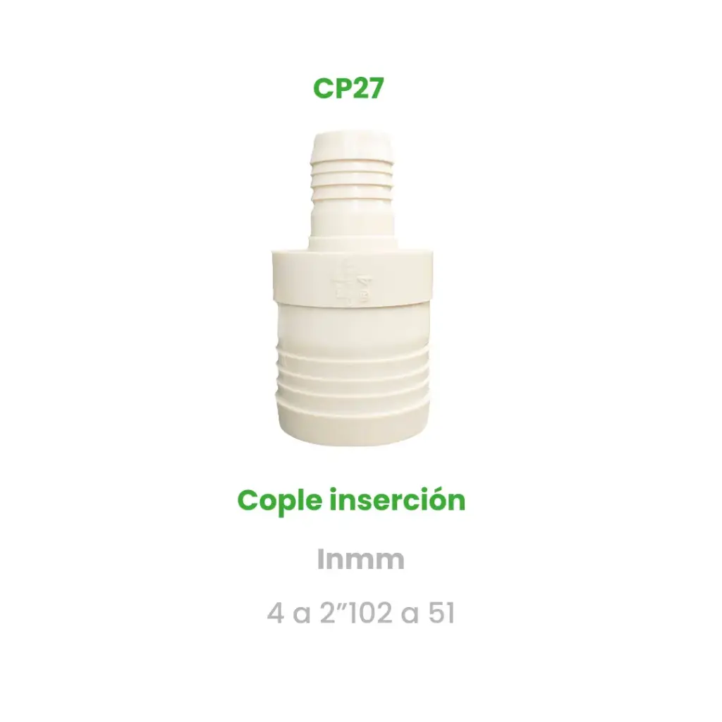 COPLE DE INSERCION DE 4 A 2"