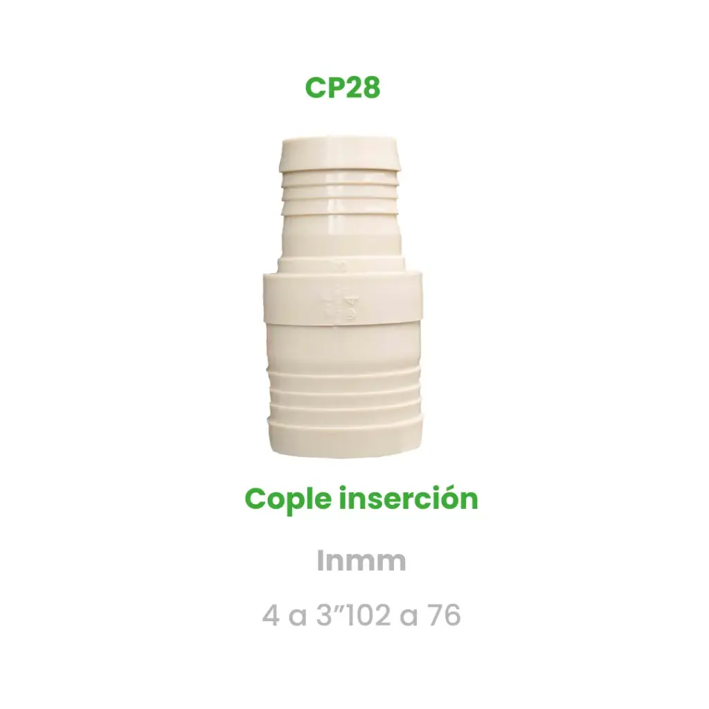 COPLE DE INSERCION DE 4 A 3"
