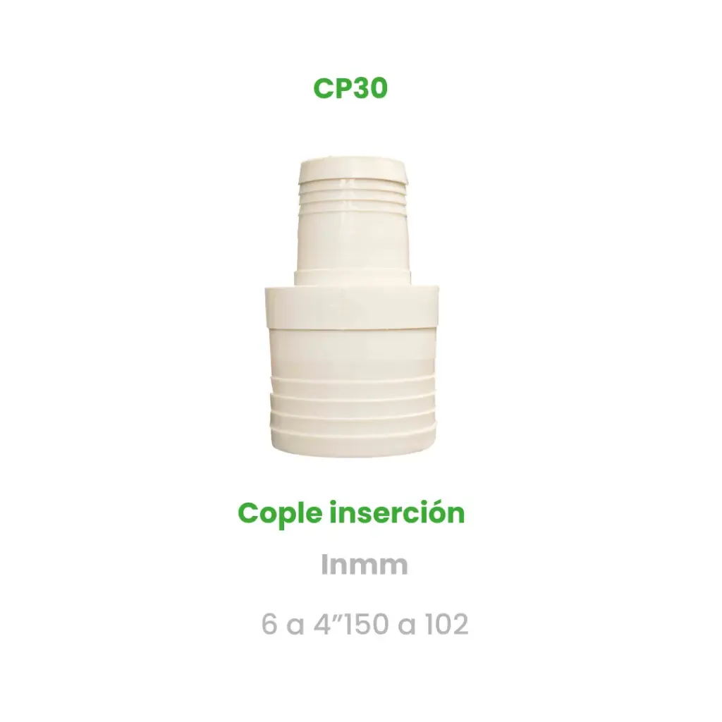 COPLE DE INSERCION DE 6 A 4"