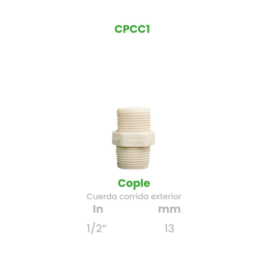 COPLE CUERDA CORRIDA EXTERIOR DE 1/2"