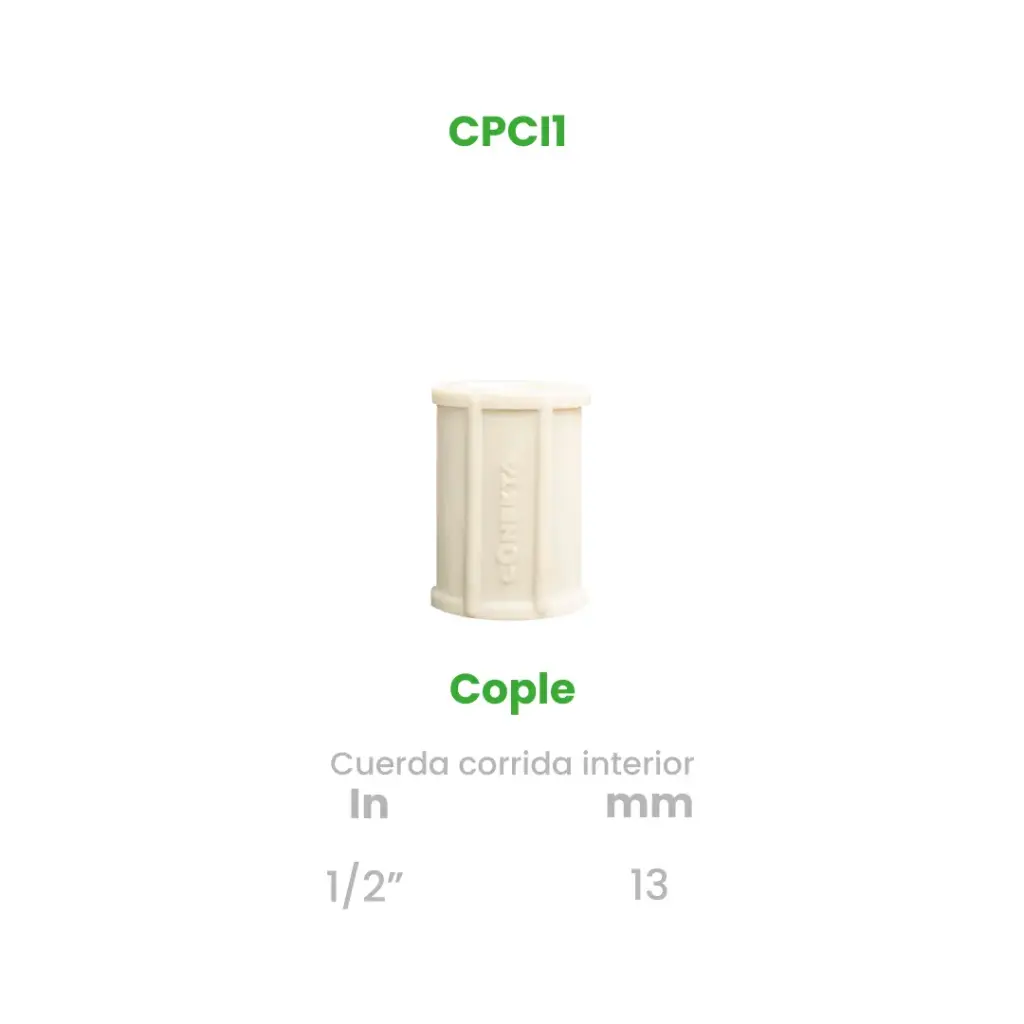 COPLE CUERDA CORRIDA INTERIOR  DE 1/2"