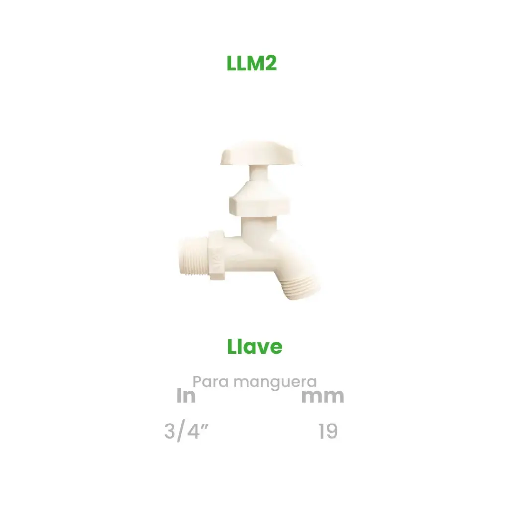 LLAVE PARA MANGUERA DE 3/4"