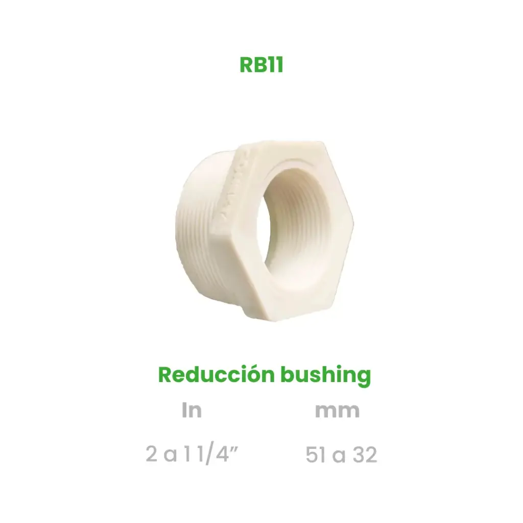 REDUCCION BUSHING DE 2 A 1 1/4 "