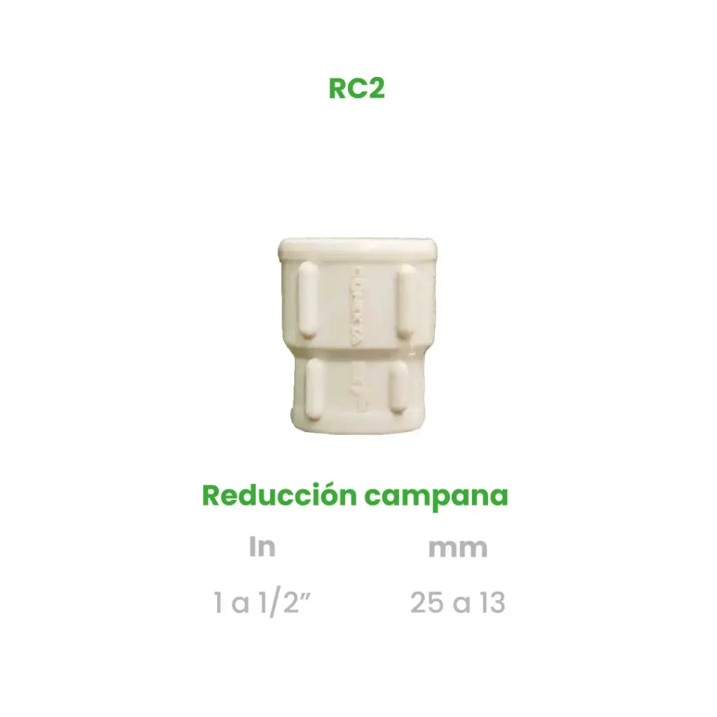 REDUCCION CAMPANA DE 1 A 1/2"