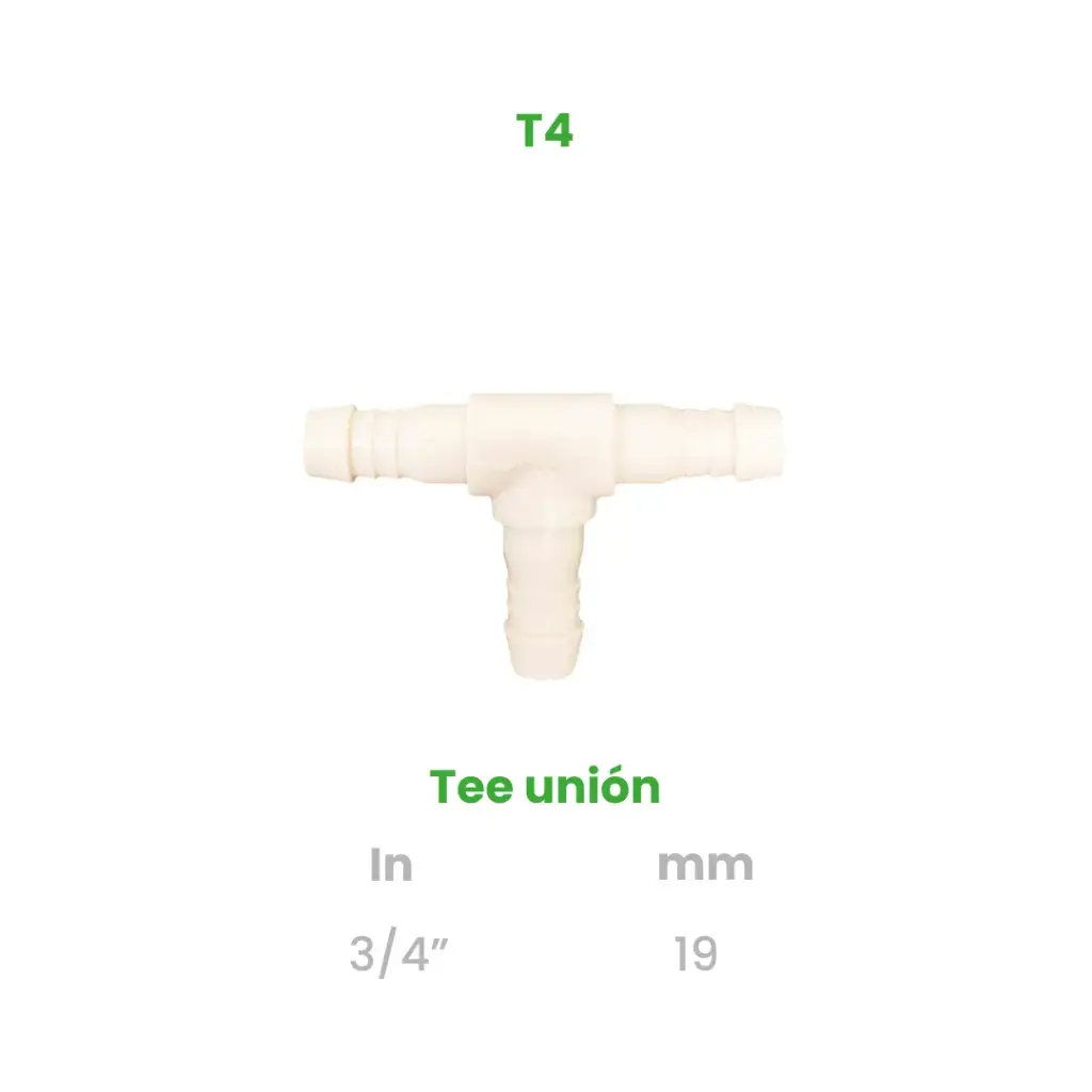 TEE UNIÓN DE 3/4"