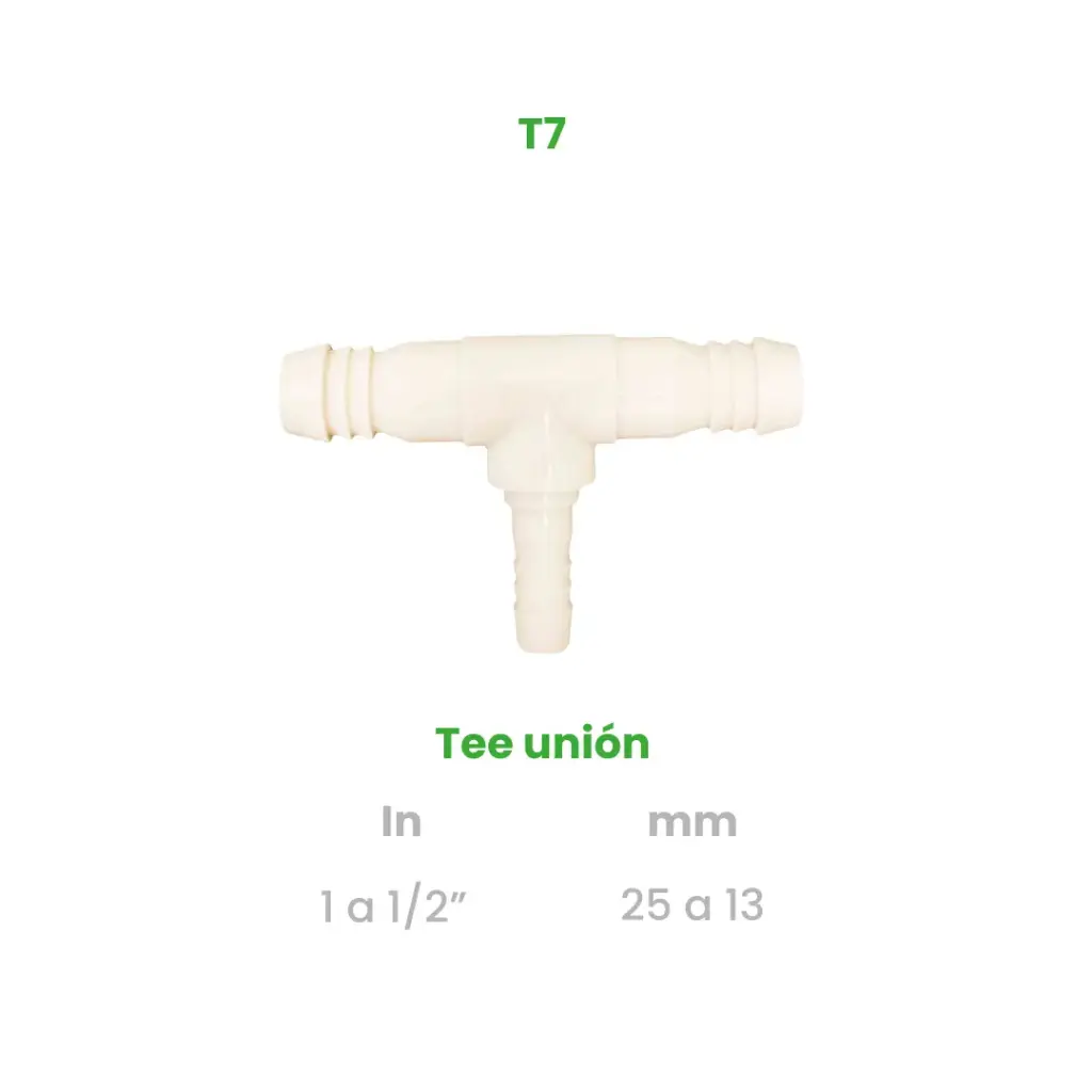 TEE UNION DE 1 A 1/2"