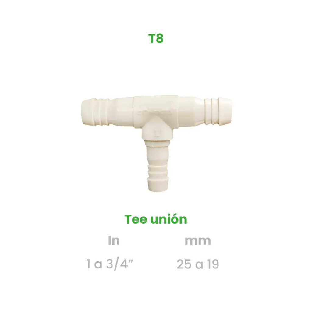 TEE UNION DE 1 A 3/4"