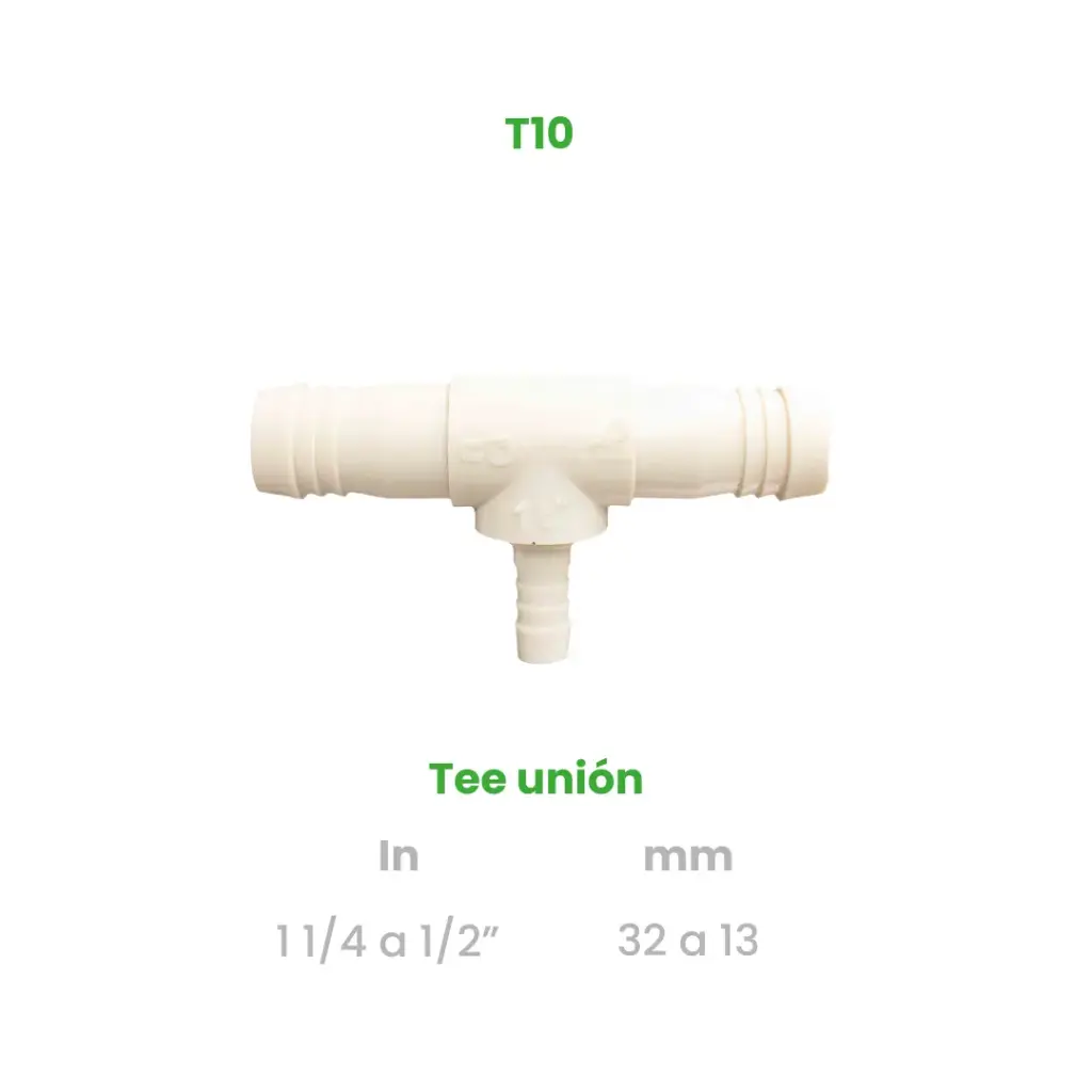 TEE UNION DE 1 1/4 A 1/2"