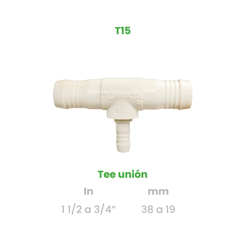 TEE UNION DE 1 1/2 A 3/4"