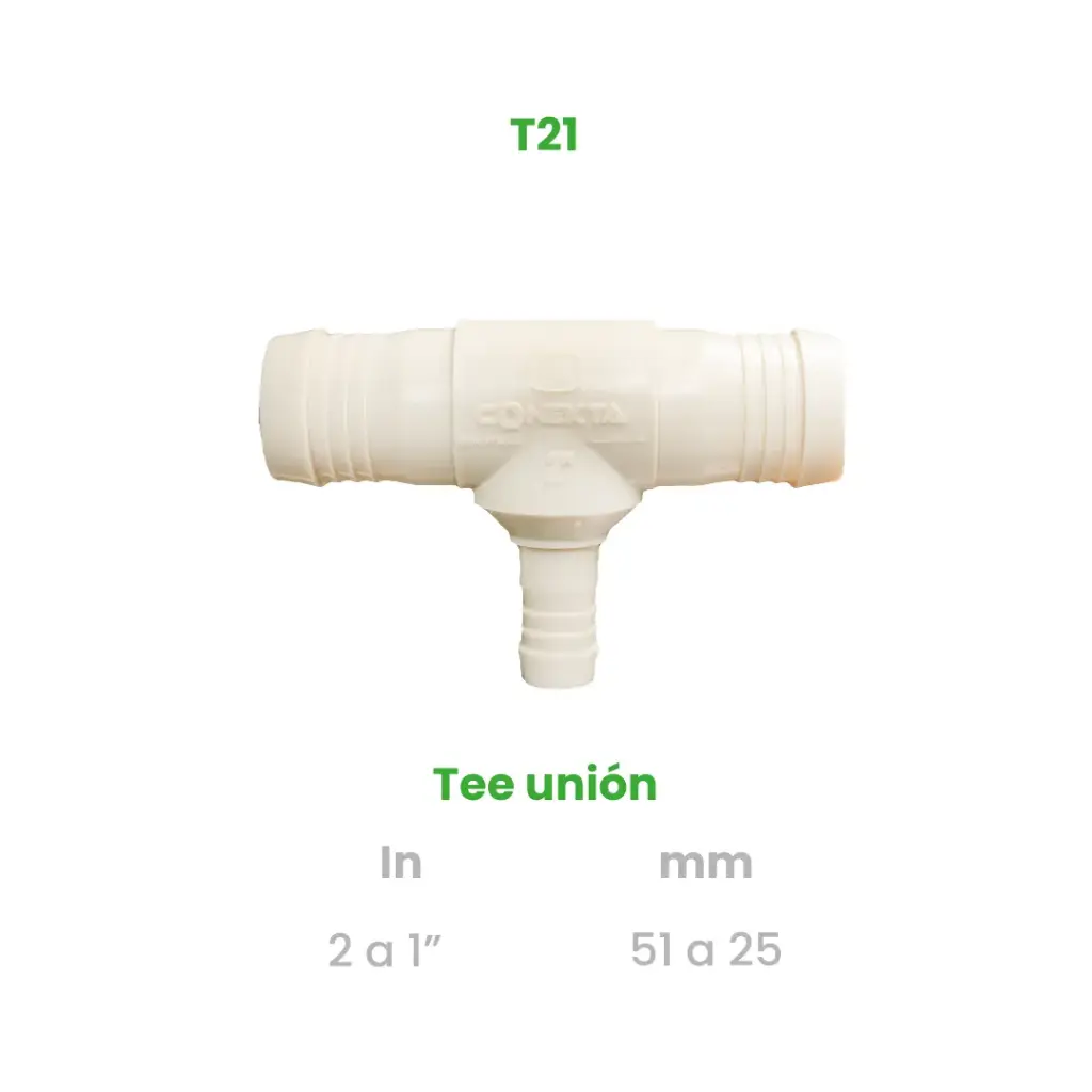 TEE UNION DE 2 A 1"