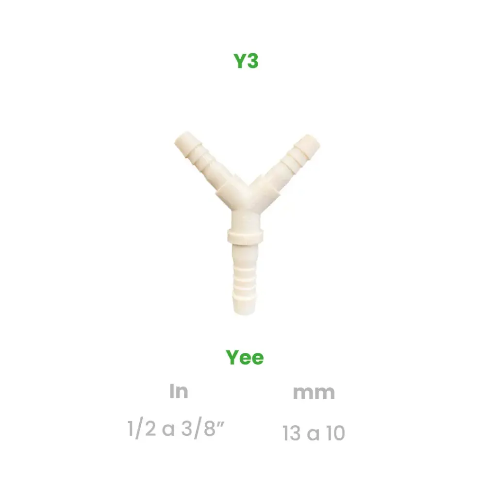 YEE DE 1/2 A 3/8"