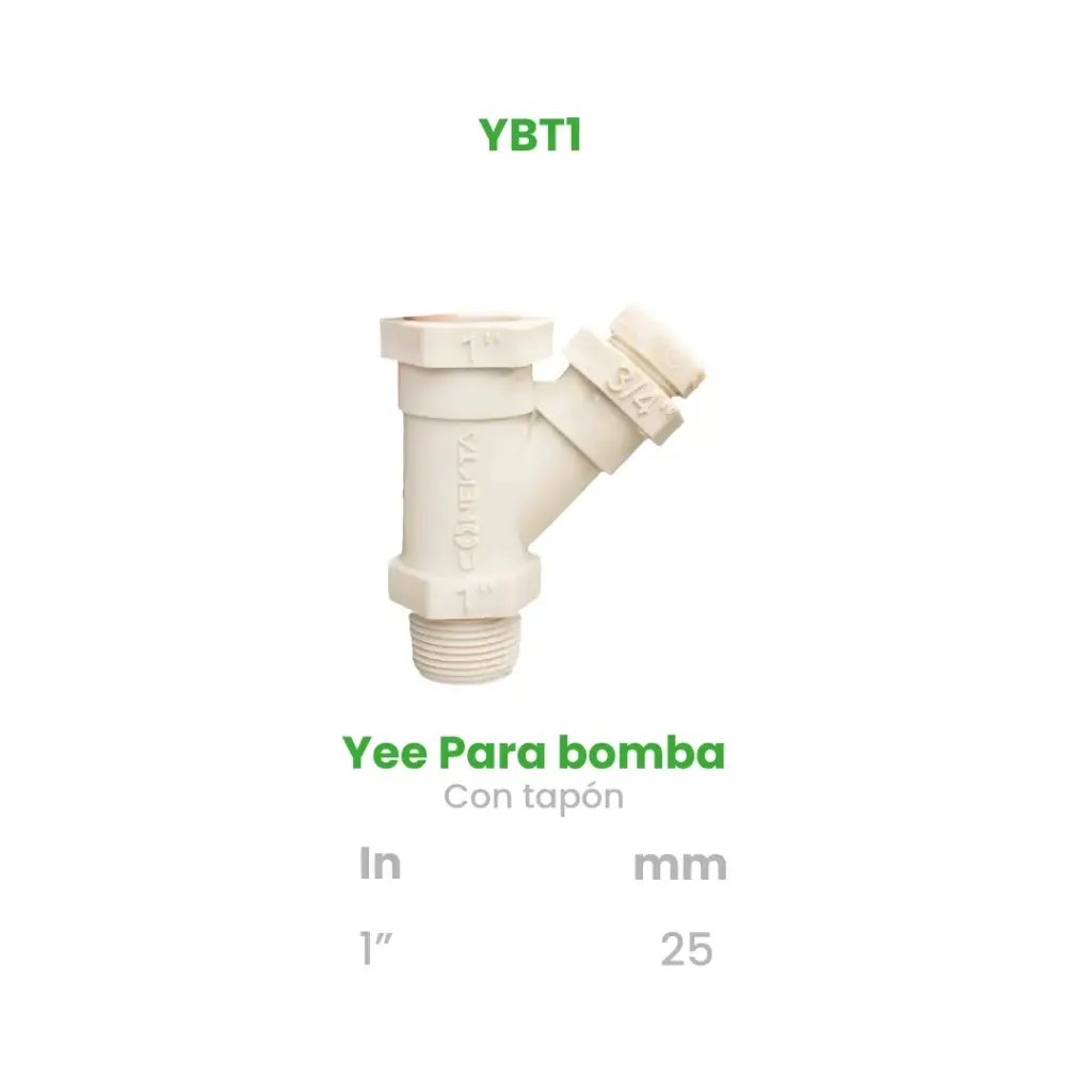 YEE  PARA BOMBA DE 1" C/TAPON
