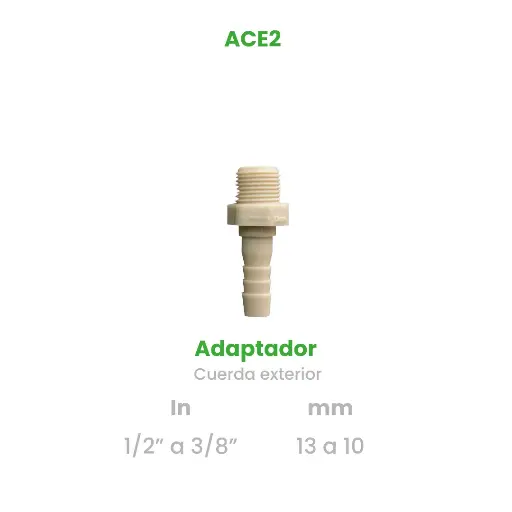 [ACE2] ADAPTADOR CUERDA EXTERIOR DE 1/2 A 3/8"