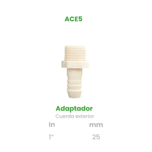 [ACE5] ADAPTADOR CUERDA EXTERIOR DE 1"