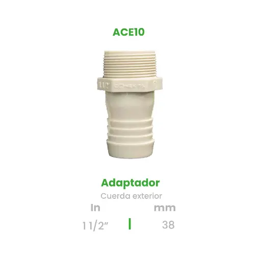 [ACE10] ADAPTADOR CUERDA EXTERIOR DE 1 1/2"
