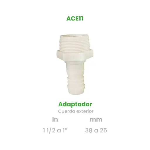 [ACE11] ADAPTADOR CUERDA EXTERIOR DE 1 1/2 A 1"