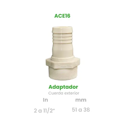 [ACE16] ADAPTADOR CUERDA EXTERIOR DE 2 A 1 1/2"