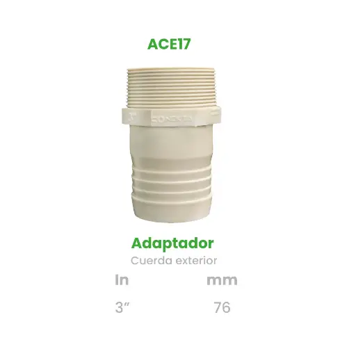 [ACE17] ADAPTADOR CUERDA EXTERIOR DE 3"
