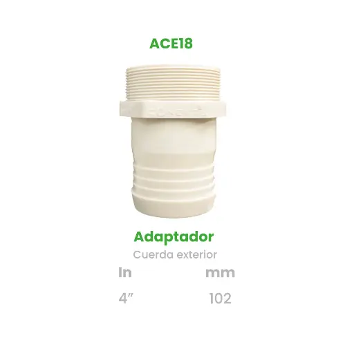 [ACE18] ADAPTADOR CUERDA EXTERIOR DE 4"