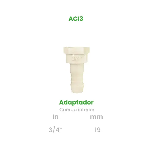 [ACI3] ADAPTADOR CUERDA INTERIOR DE 3/4"