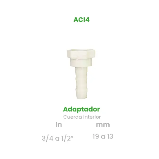 [ACI4] ADAPTADOR CUERDA INTERIOR DE 3/4 A 1/2"