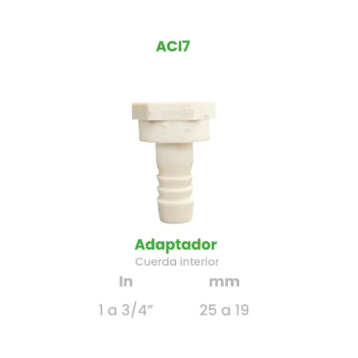 [ACI7] ADAPTADOR CUERDA INTERIOR DE 1 A 3/4"