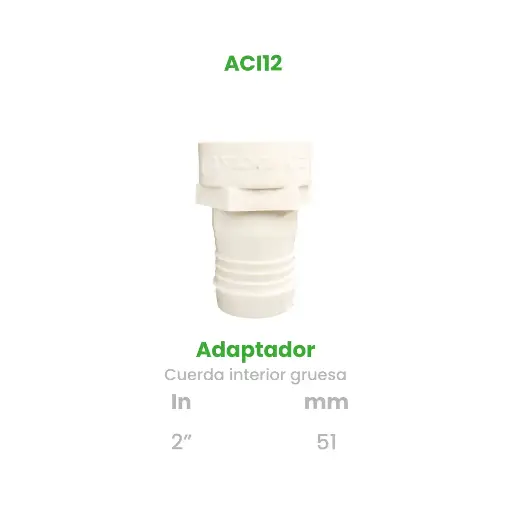 [ACI12] ADAPTADOR CUERDA INTERIOR DE 2" CUERDA GRUESA