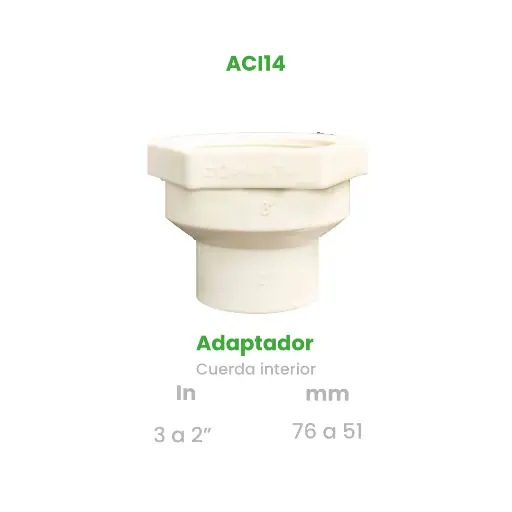[ACI14] ADAPTADOR CUERDA INTERIOR DE 3 A 2"