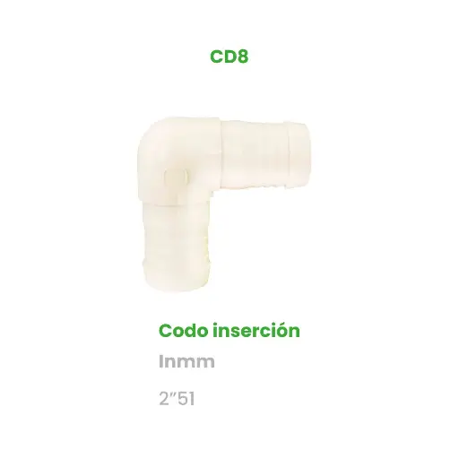 [CD8] CODO DE INSERCIÓN DE 2"