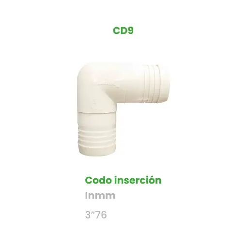 [CD9] CODO DE INSERCIÓN DE 3"
