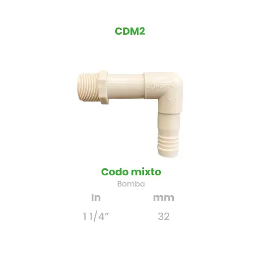 [CDM2] CODO MIXTO PARA BOMBA DE 1 1/4"