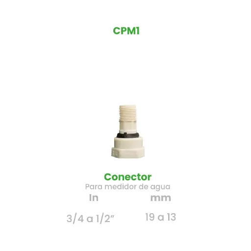 [CPM1] CONECTOR PARA MEDIDOR DE 3/4 A 1/2"